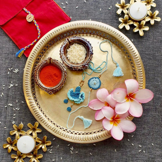 Loomba Rakhi Set - Serene Blue